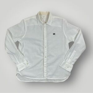 Billy Reid White Button Down Women’s Med Made in Portugal Minimalist luxury